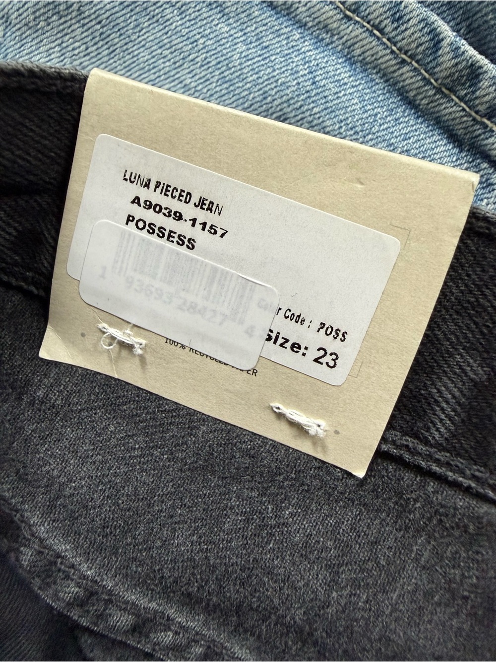 agolde luna pieced barrel jean POSSES ***FIRM PRICE - Picture 5 of 10